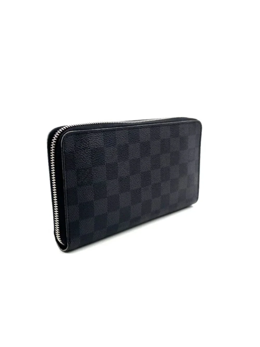 Louis Vuitton Zippy Organizer Damier Graphite Leather Black Zip Around Wallet